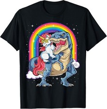 Unicorn Riding T rex Dinosaur